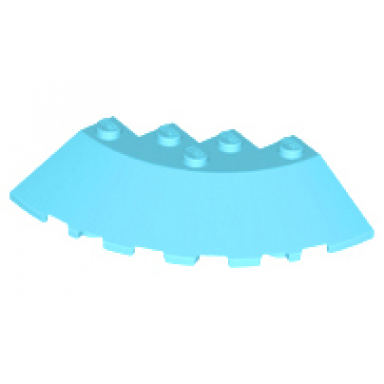 medium azure brick round corner 6 x 6 with slope 33 edge facet cutout