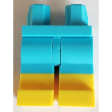 medium azure hips and legs with molded yellow lower legs boots pattern