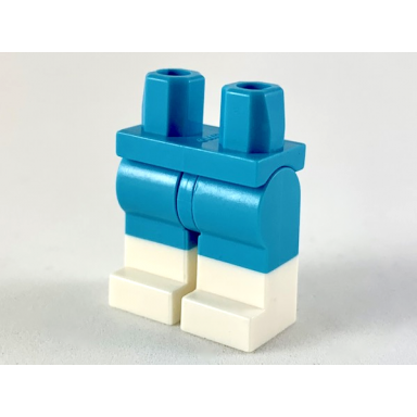 medium azure hips and legs with molded white lower legs boots pattern