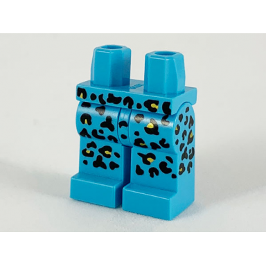 medium azure hips and legs with black and gold leopard print pattern