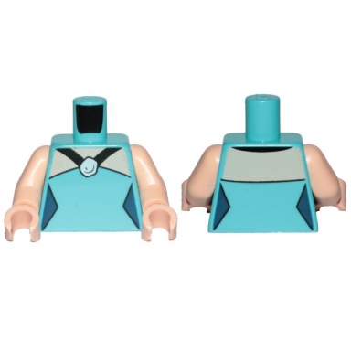 medium azure torso female outline dress with black straps and stone pattern betty rubble light nougat arms light nougat hands