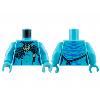 medium azure torso navi with blue markings metallic light blue and tan mantle and silver spots pattern medium azure arms medium azure hands