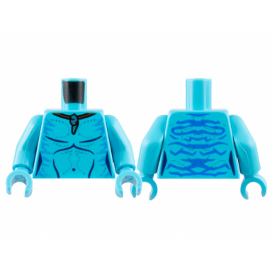 medium azure torso navi with blue markings silver pendant necklace and silver spots pattern medium azure arms medium azure hands