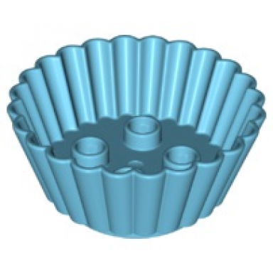 medium azure duplo cupcake muffin cup with 2 x 2 studs