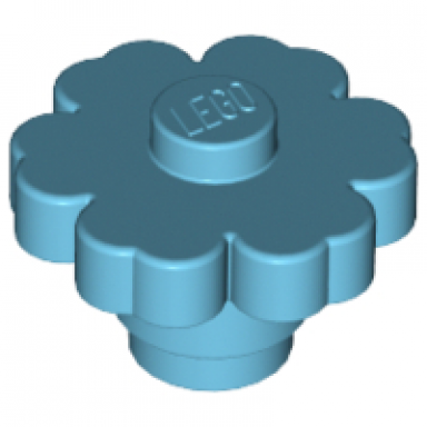 medium azure plant flower 2 x 2 rounded - solid stud