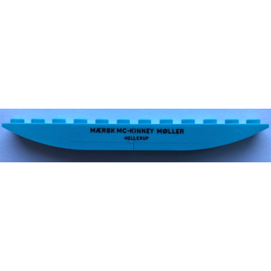 medium azure stickered assembly 12 x 1 x 1 with black mãrsk mc-kinney mãller and hellerup pattern sticker - set 10241 - 2 slope curved 6 x 1 inverted