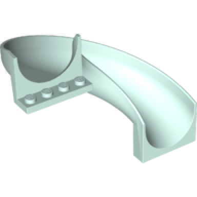 light aqua slide playground 7 x 12 x 8 1 3 curved 180 degrees