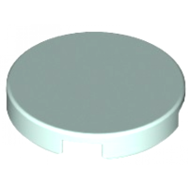 light aqua tile round 2 x 2 with bottom stud holder