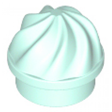 light aqua plate round 1 x 1 with vertical swirl twist