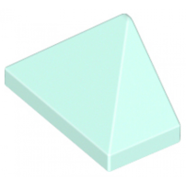 light aqua slope 45 2 x 1 triple with bottom stud holder