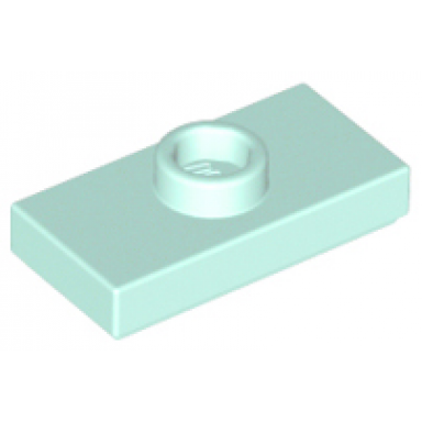 light aqua plate modified 1 x 2 with 1 stud with groove and bottom stud holder jumper