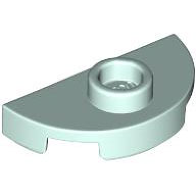 light aqua plate round 1 x 2 half with 1 stud jumper