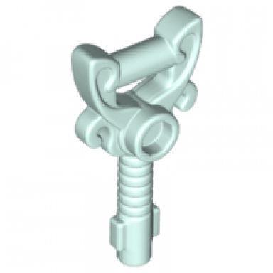 light aqua minifigure utensil key ornamented with 1 stud