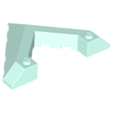 light aqua wedge 6 x 8 pointed cutout