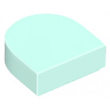 light aqua tile round 1 x 1 half circle extended