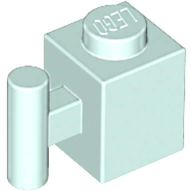 light aqua brick modified 1 x 1 with bar handle