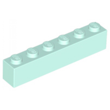 light aqua brick 1 x 6