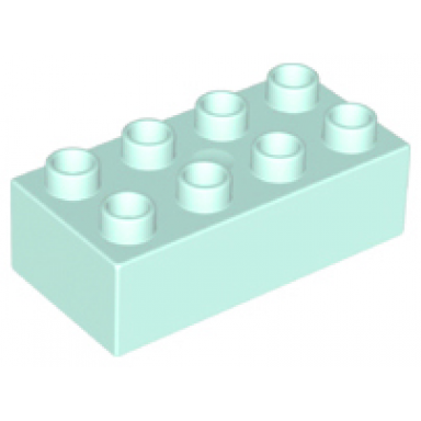 light aqua duplo brick 2 x 4