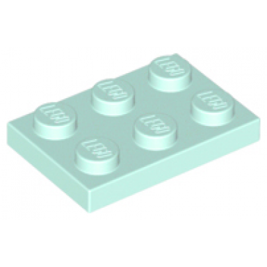 light aqua plate 2 x 3