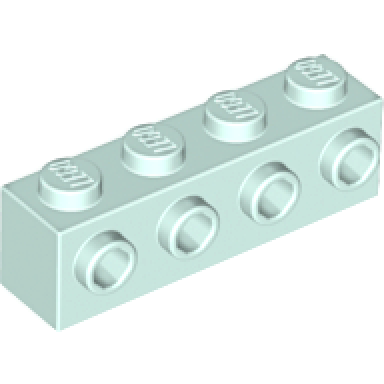 light aqua brick modified 1 x 4 with studs on side