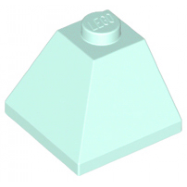 light aqua slope 45 2 x 2 double convex corner