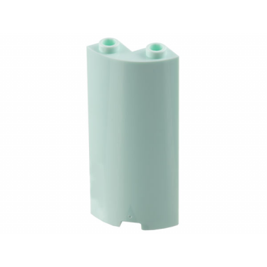 light aqua cylinder quarter 2 x 2 x 5 with 1 x 1 cutout