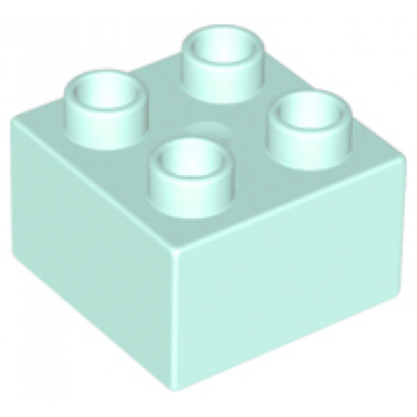 light aqua duplo brick 2 x 2