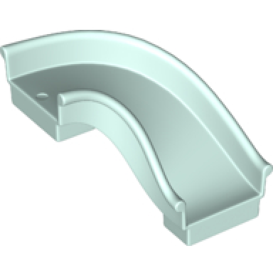 light aqua duplo slide curved 90 degrees straight sides