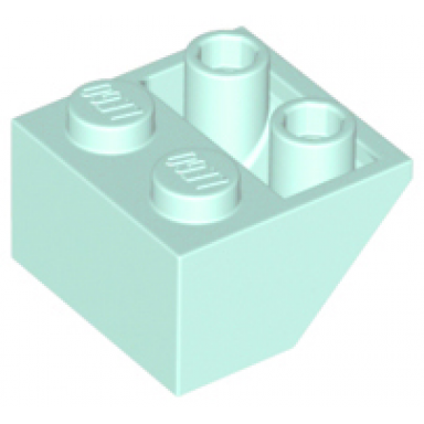 light aqua slope inverted 45 2 x 2 with flat bottom pin