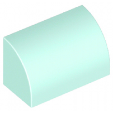 light aqua slope curved 1 x 2