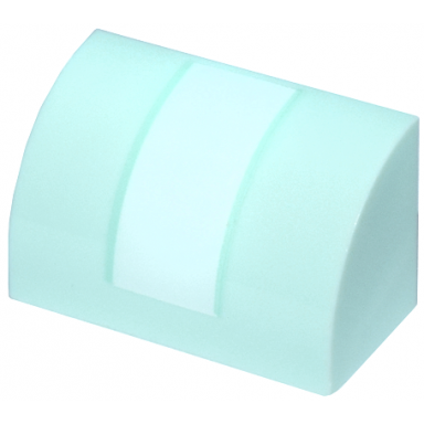 light aqua slope curved 1 x 2 with wide vertical white stripe pattern super mario boomerang bro fire bro hammer bro ice bro hat back