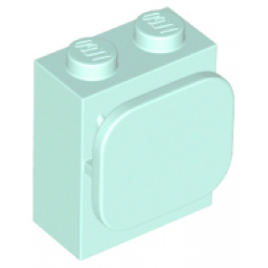 light aqua brick modified 1 x 2 x 2 with paper photo holder
