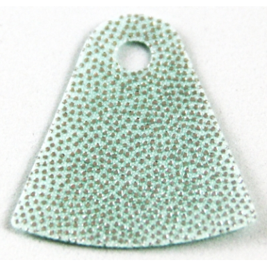 light aqua mini doll cape cloth friends tapered with curved bottom and small top hole with silver dots pattern - traditional starched fabric