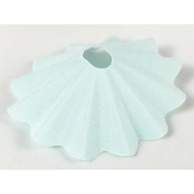 light aqua mini doll skirt cloth traditional starched fabric folded into ruffles
