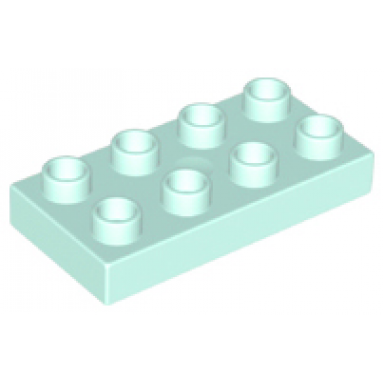 light aqua duplo plate 2 x 4 x 1 2 thick
