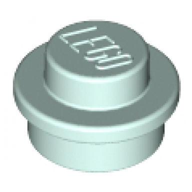 light aqua plate round 1 x 1
