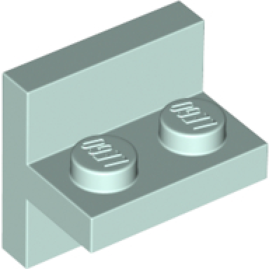 light aqua bracket 2 x 2 - 1 x 2 centered