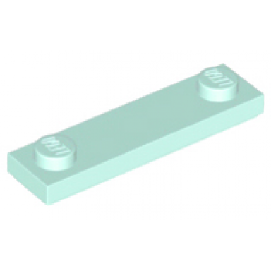 light aqua plate modified 1 x 4 with 2 studs with groove