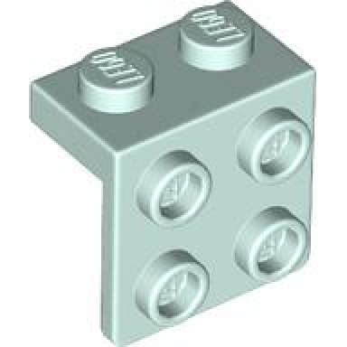 light aqua bracket 1 x 2 - 2 x 2