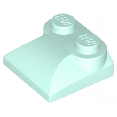 light aqua slope curved 2 x 2 x 2 3 with 2 studs and curved sides