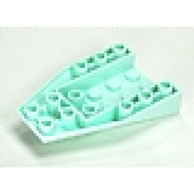 light aqua wedge 6 x 4 triple inverted with connections between 4 studs