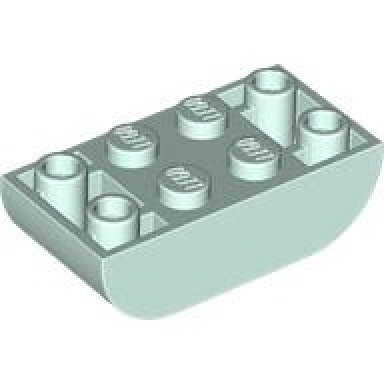 light aqua slope curved 4 x 2 inverted double
