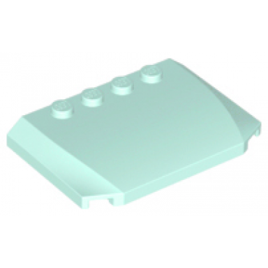 light aqua wedge 4 x 6 x 2 3 triple curved