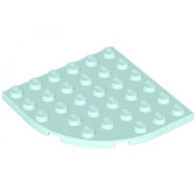 light aqua plate round corner 6 x 6