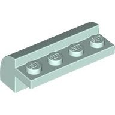 light aqua slope curved 2 x 4 x 1 1 3 with 4 recessed studs