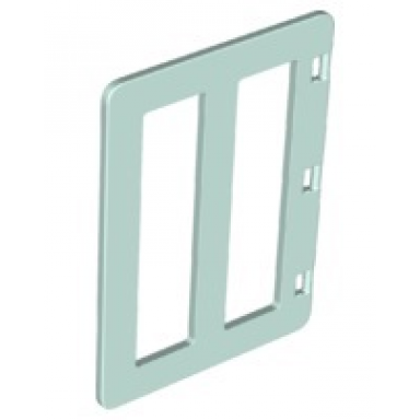 light aqua duplo door window pane 1 x 4 x 4 with 2 panes