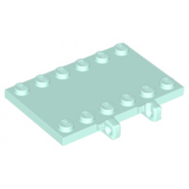 light aqua hinge plate 4 x 6 locking dual 1 finger on side