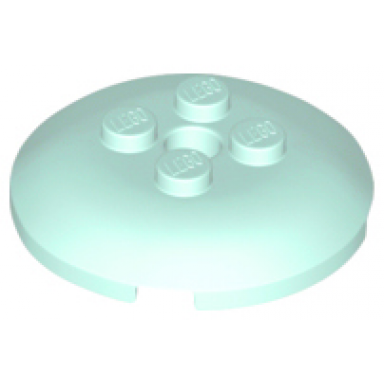 light aqua brick round 4 x 4 x 2 3 dome top with hole
