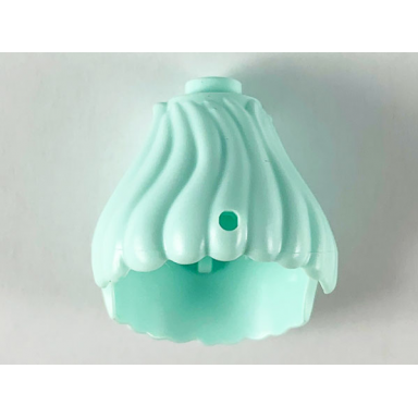 light aqua minifigure hair trolls with tapered top with stud