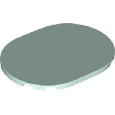 light aqua tile round 6 x 8 oval